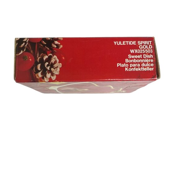 Studio Nova Glass Yuletide Spirit Gold Sweet Candy Dish Christmas Tree - Picture 7 of 8